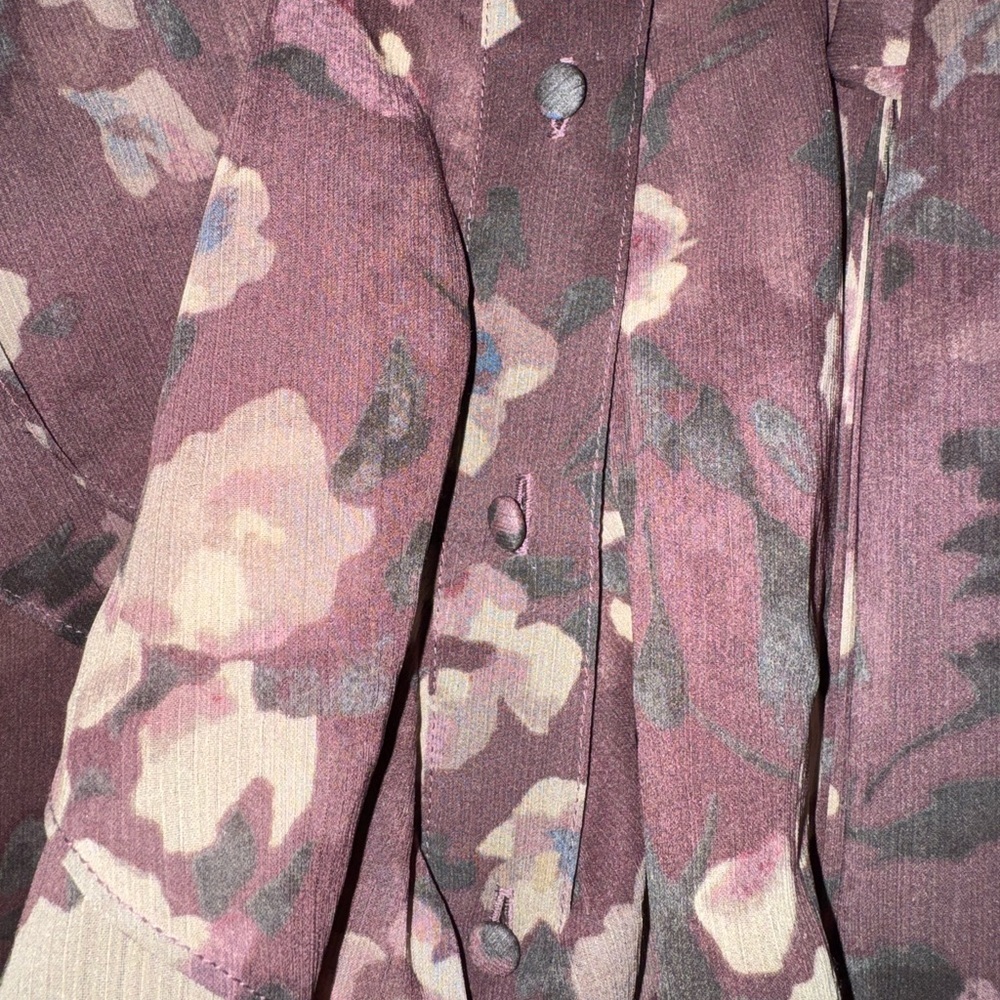 Polo Ralph Lauren Floral Ruffle Blouse - Purple - Picture 4 of 4